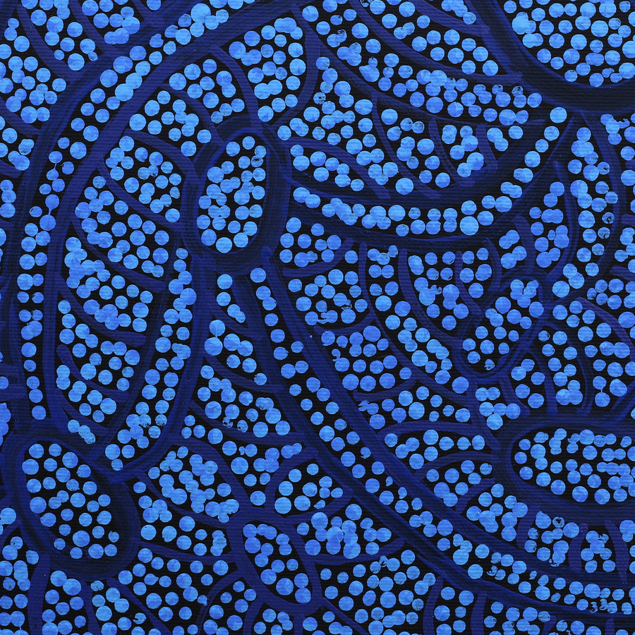 Aboriginal Artwork by Judith Nungarrayi Martin, Janganpa Jukurrpa (Brush-tail Possum Dreaming) - Mawurrji, 30x30cm