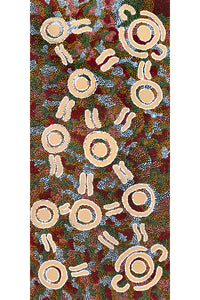 Aboriginal Artwork by Judy Armstrong, Minyma Kutjara Wingellina, 105x49cm - ART ARK®