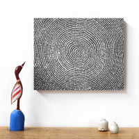 Aboriginal Artwork by Judy Napangardi Dixon, Lukarrara Jukurrpa (Desert Fringe-rush Seed Dreaming), 50x40cm