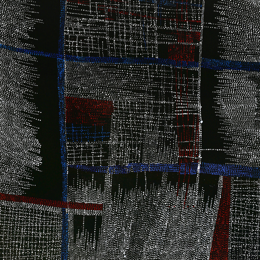 Aboriginal Artwork by Julie Nangala Robertson, Ngapa Jukurrpa (Water Dreaming) - Pirlinyarnu, 152x107cm