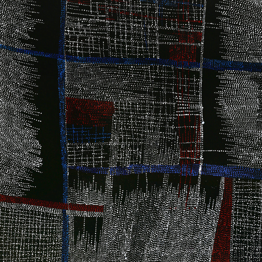 Aboriginal Artwork by Julie Nangala Robertson, Ngapa Jukurrpa (Water Dreaming) - Pirlinyarnu, 152x107cm