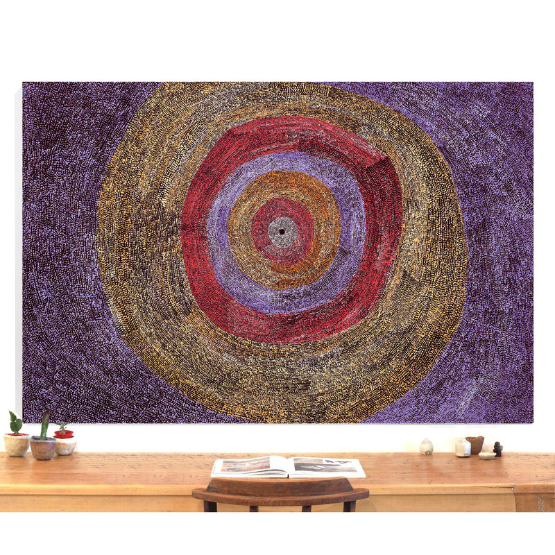 Julie Nangala Robertson, Ngapa Jukurrpa (Water Dreaming) - Puyurru, 183x122cm