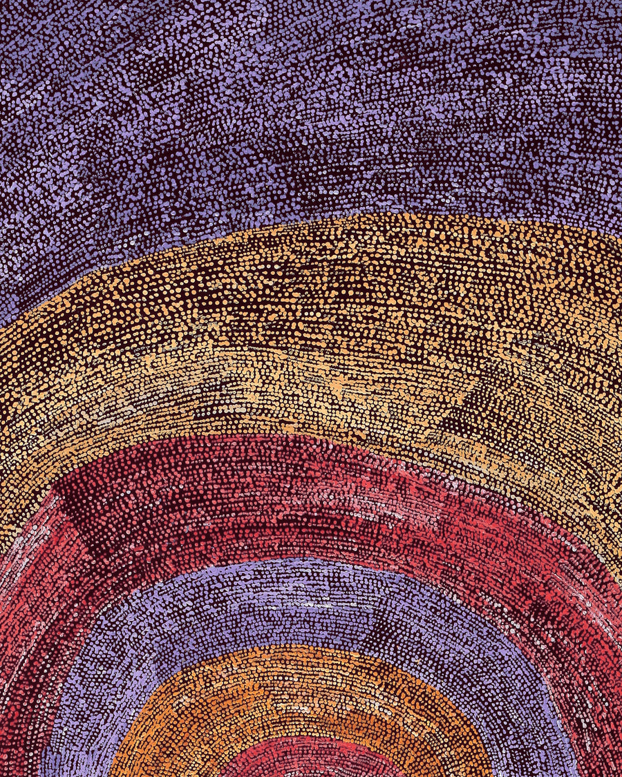 Aboriginal Artwork by Julie Nangala Robertson, Ngapa Jukurrpa (Water Dreaming) - Puyurru, 183x122cm