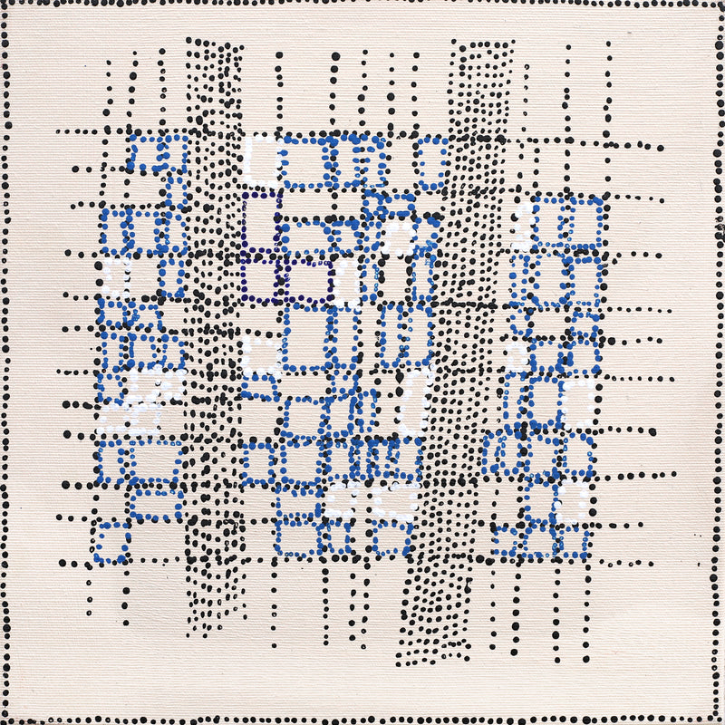 Aboriginal Artwork by Julie Nangala Robertson, Mina Mina Jukurrpa (Mina Mina Dreaming) - Ngalyipi, 30x30cm