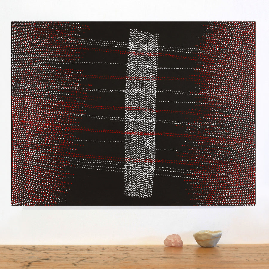Aboriginal Artwork by Julie Nangala Robertson, Mina Mina Jukurrpa, 61x46cm
