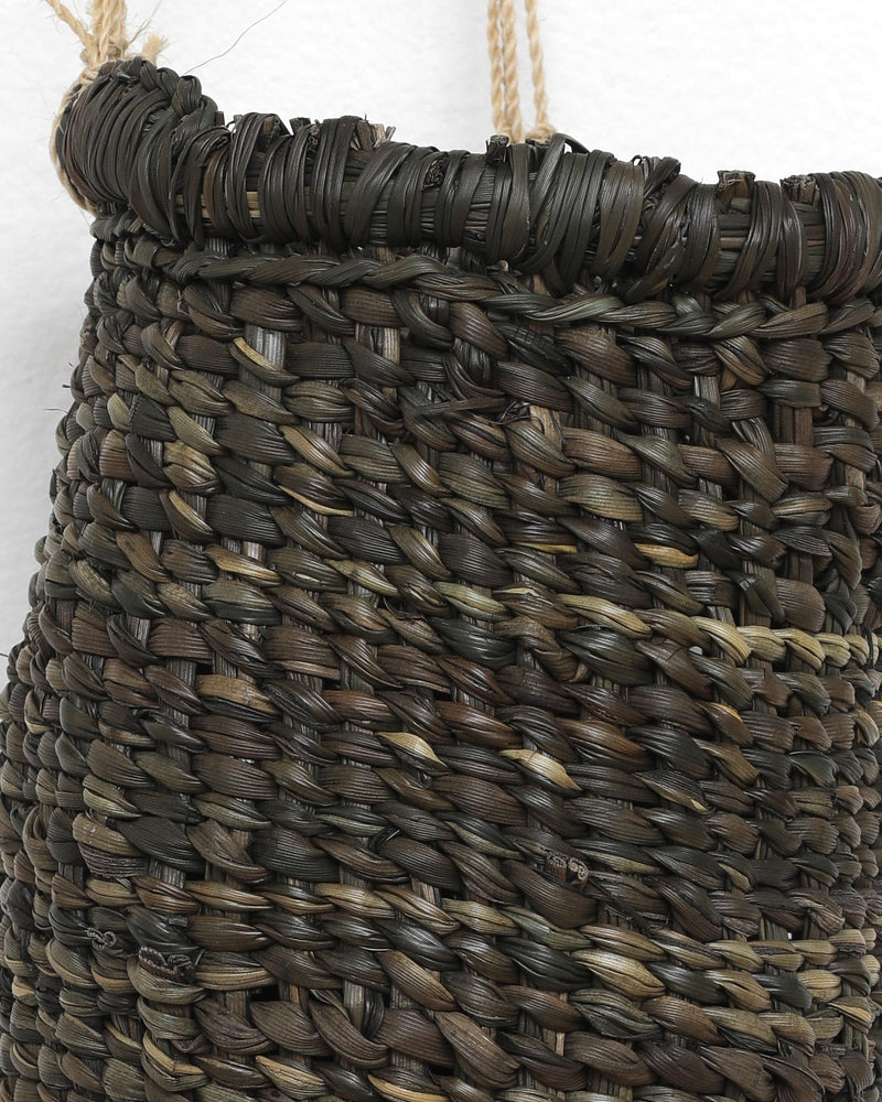 Aboriginal Artwork by Julieanne Malibirr, Gapuwiyak - Woven Dilly Bag