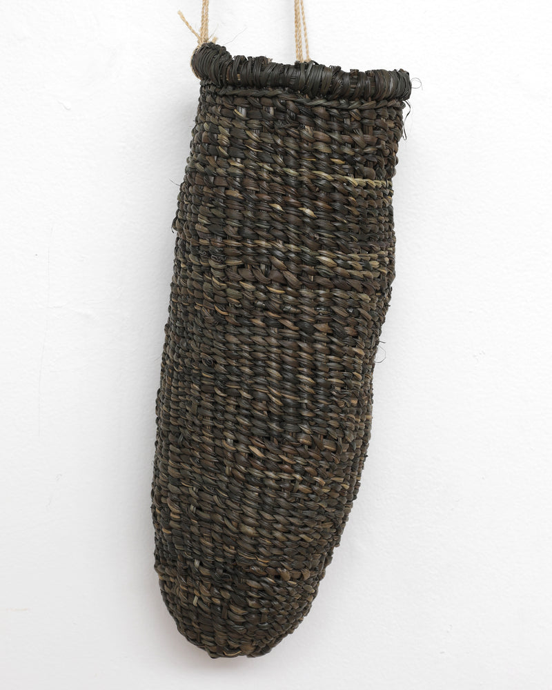 Aboriginal Artwork by Julieanne Malibirr, Gapuwiyak - Woven Dilly Bag