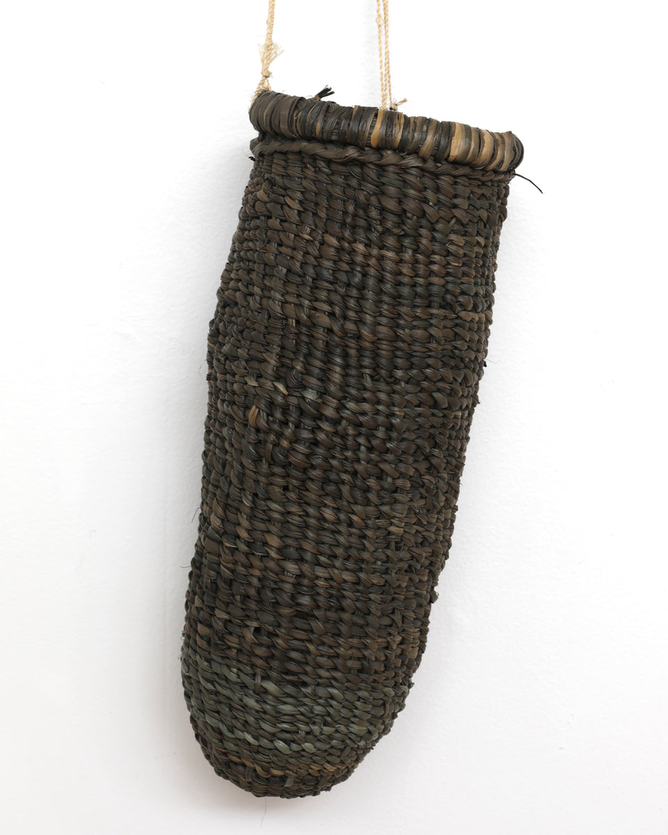 Aboriginal Artwork by Julieanne Malibirr, Gapuwiyak - Woven Dilly Bag