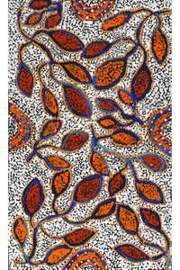 Aboriginal Artwork by Juliette Nampijinpa Brown, Ngapa Jukurrpa (Water Dreaming) - Mikanji, 76x46cm