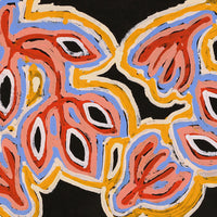 Aboriginal Artwork by Juliette Nampijinpa Brown, Ngapa Jukurrpa (Water Dreaming) - Mikanji, 107x30cm