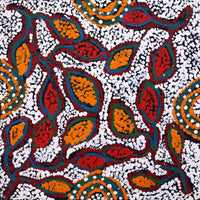 Aboriginal Artwork by Juliette Nampijinpa Brown, Ngapa Jukurrpa (Water Dreaming) - Mikanji, 30x30cm