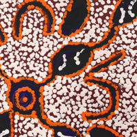 Aboriginal Artwork by Juliette Nampijinpa Brown, Ngapa Jukurrpa (Water Dreaming) - Mikanji, 30x30cm