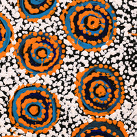Aboriginal Artwork by Juliette Nampijinpa Brown, Ngapa Jukurrpa (Water Dreaming) - Mikanji, 30x30cm