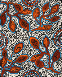 Aboriginal Artwork by Juliette Nampijinpa Brown, Ngapa Jukurrpa (Water Dreaming) - Mikanji, 50x40cm