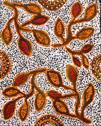 Aboriginal Artwork by Juliette Nampijinpa Brown, Ngapa Jukurrpa (Water Dreaming) - Mikanji, 50x40cm