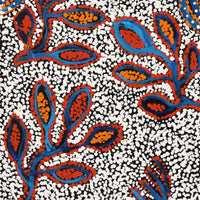 Aboriginal Artwork by Juliette Nampijinpa Brown, Ngapa Jukurrpa (Water Dreaming) - Mikanji, 76x30cm