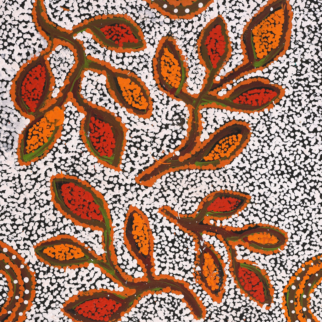 Aboriginal Artwork by Juliette Nampijinpa Brown, Ngapa Jukurrpa (Water Dreaming) - Mikanji, 91x46cm - ART ARK®