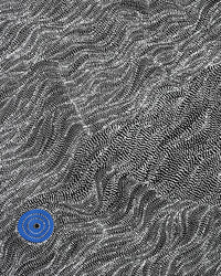 Aboriginal Artwork by Justinna Napaljarri Sims, Yanjirlpirri or Napaljarri-Warnu Jukurrpa (Star or Seven Sisters Dreaming), 107x76cm