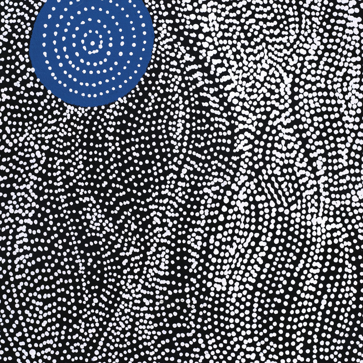 Aboriginal Art by Justinna Napaljarri Sims, Yanjirlpirri or Napaljarri-Warnu Jukurrpa (Star or Seven Sisters Dreaming), 122x61cm - ART ARK®