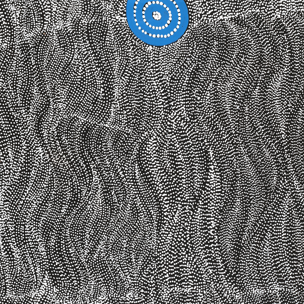 Aboriginal Artwork by Justinna Napaljarri Sims, Yanjirlpirri or Napaljarri-Warnu Jukurrpa (Star or Seven Sisters Dreaming), 183x76cm