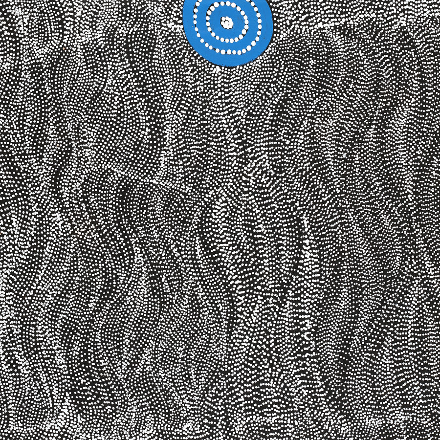 Aboriginal Artwork by Justinna Napaljarri Sims, Yanjirlpirri or Napaljarri-Warnu Jukurrpa (Star or Seven Sisters Dreaming), 183x76cm