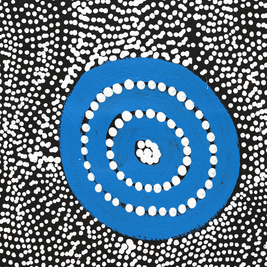 Aboriginal Artwork by Justinna Napaljarri Sims, Yanjirlpirri or Napaljarri-Warnu Jukurrpa (Star or Seven Sisters Dreaming), 183x76cm