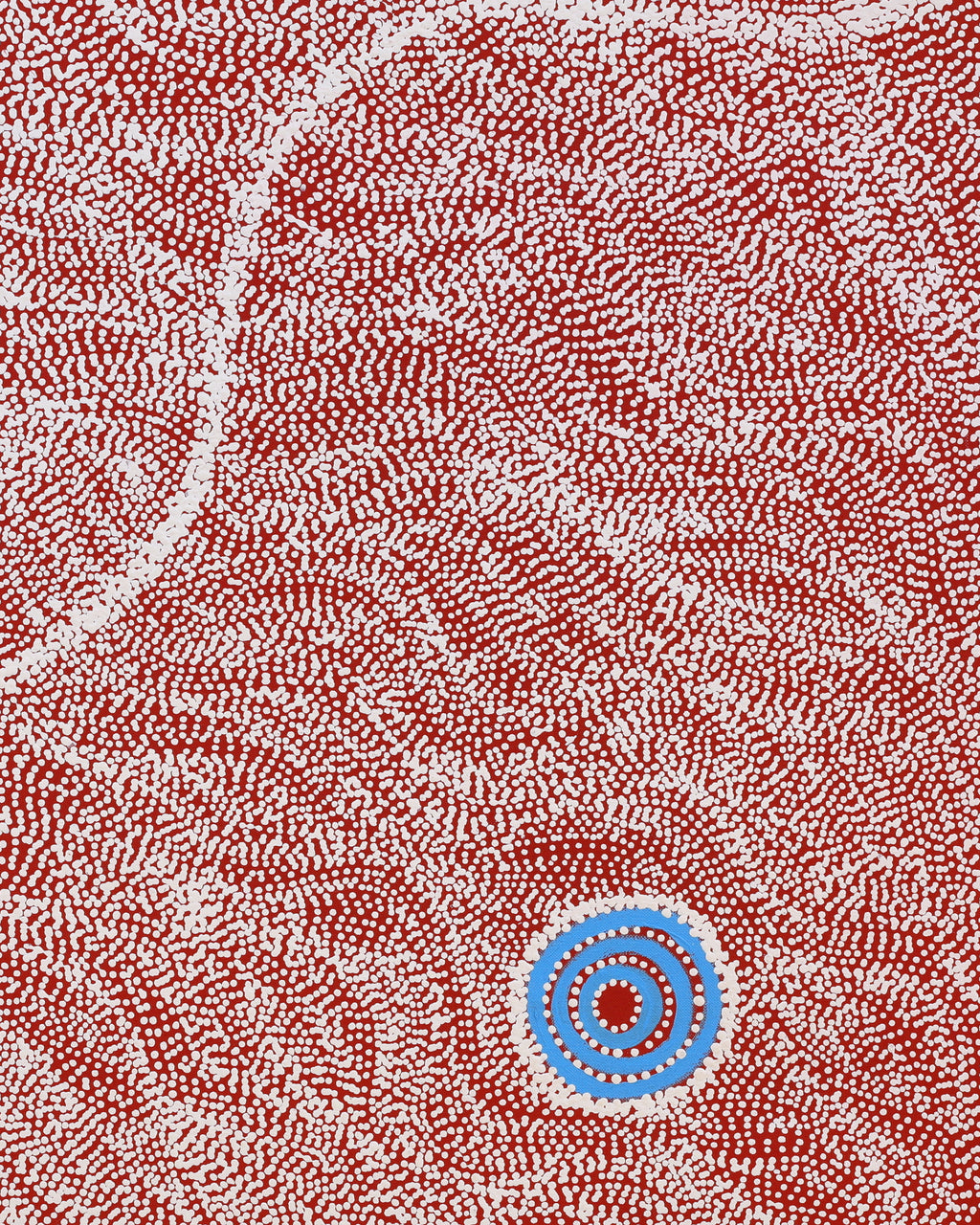Justinna Napaljarri Sims, Yanjirlpirri or Napaljarri-Warnu Jukurrpa (Star or Seven Sisters Dreaming), 76x61cm