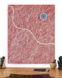 Justinna Napaljarri Sims, Yanjirlpirri or Napaljarri-Warnu Jukurrpa (Star or Seven Sisters Dreaming), 76x61cm