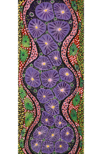 Aboriginal Artwork by Kanytjupai Baker, Ngayuku Ngura, 107x46cm