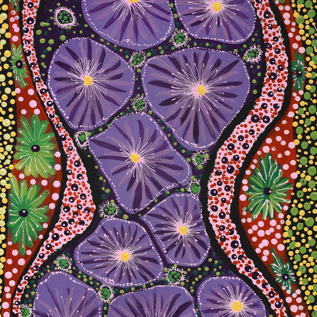 Aboriginal Artwork by Kanytjupai Baker, Ngayuku Ngura, 107x46cm