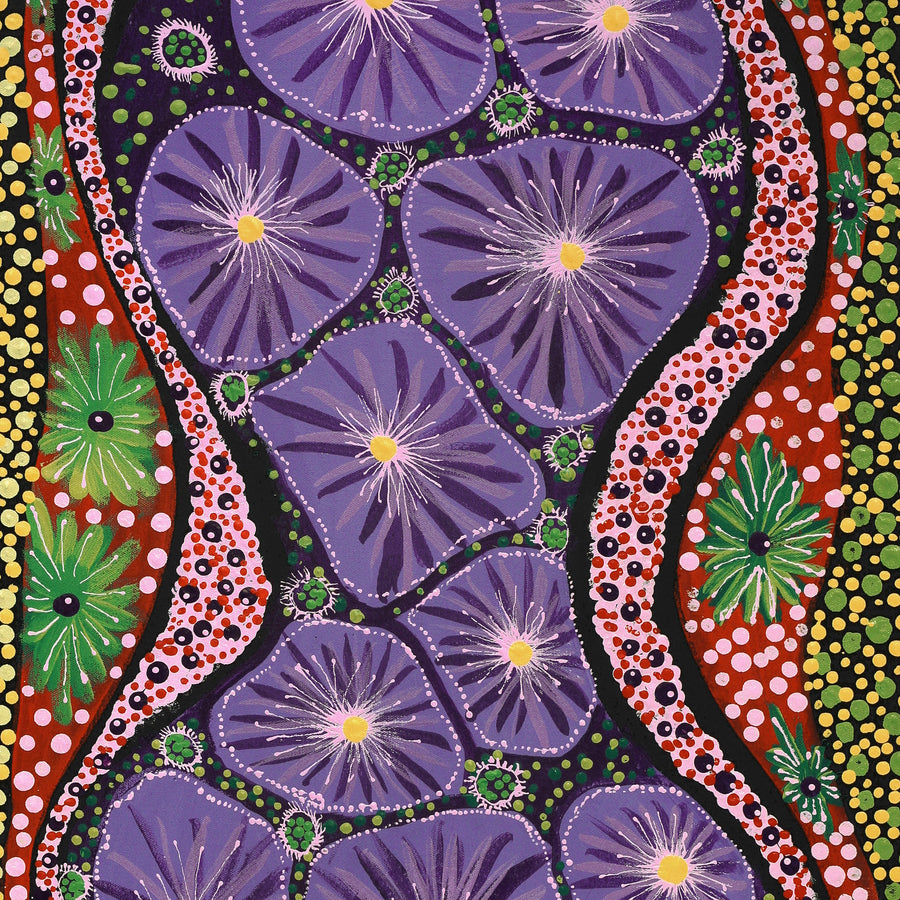Aboriginal Artwork by Kanytjupai Baker, Ngayuku Ngura, 107x46cm
