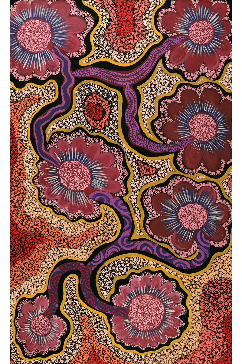 Aboriginal Art by Kanytjupai Baker, Walka, 200x122cm - ART ARK®