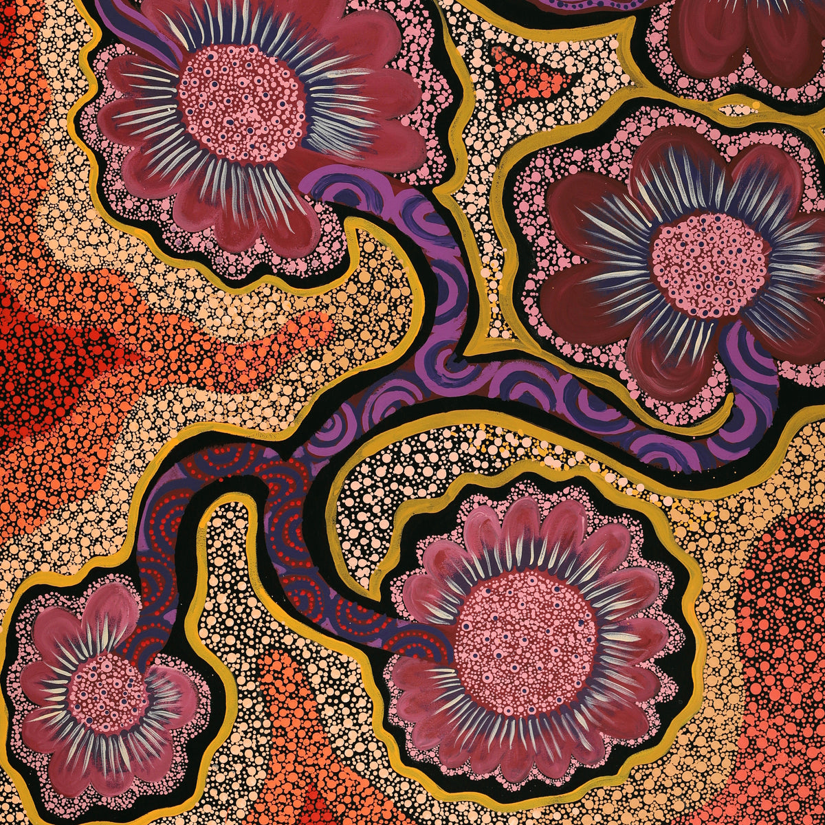 Aboriginal Art by Kanytjupai Baker, Walka, 200x122cm - ART ARK®