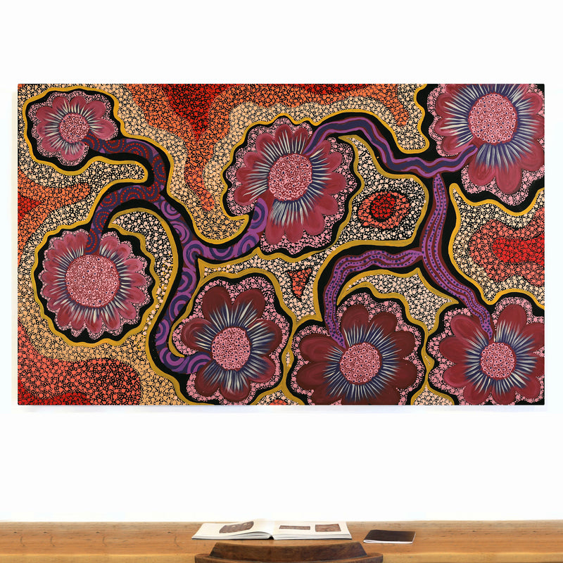 Aboriginal Art by Kanytjupai Baker, Walka, 200x122cm - ART ARK®