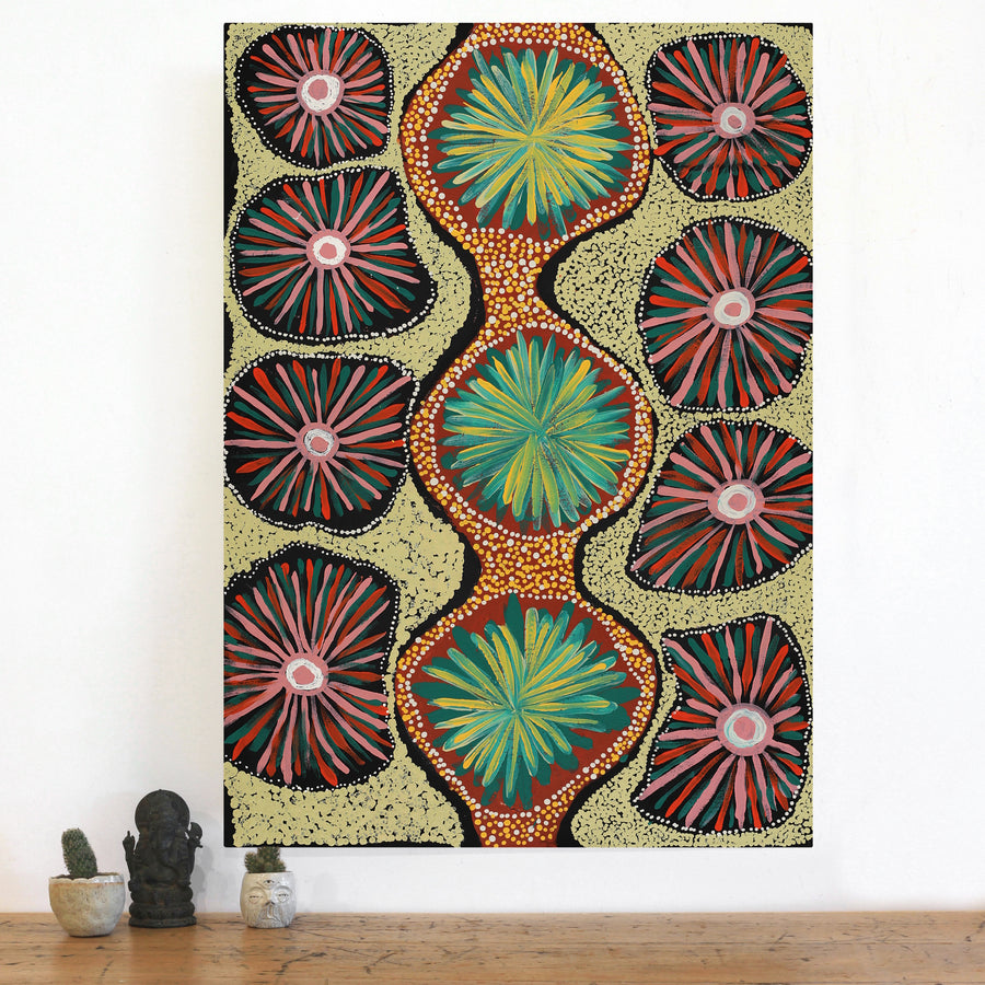Aboriginal Artwork by Kanytjupai Baker, Walka, 98x71cm