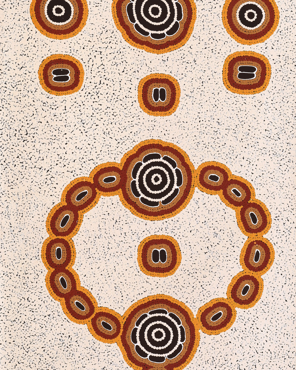 Aboriginal Artwork by Kara Napangardi Ross, Pamapardu Jukurrpa (Flying Ant Dreaming) - Warntungurru, 152x61cm