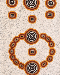 Aboriginal Artwork by Kara Napangardi Ross, Pamapardu Jukurrpa (Flying Ant Dreaming) - Warntungurru, 152x61cm
