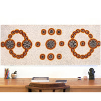 Aboriginal Artwork by Kara Napangardi Ross, Pamapardu Jukurrpa (Flying Ant Dreaming) - Warntungurru, 152x61cm