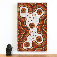 Aboriginal Artwork by Kara Napangardi Ross, Pamapardu Jukurrpa (Flying Ant Dreaming) - Warntungurru, 76x46cm