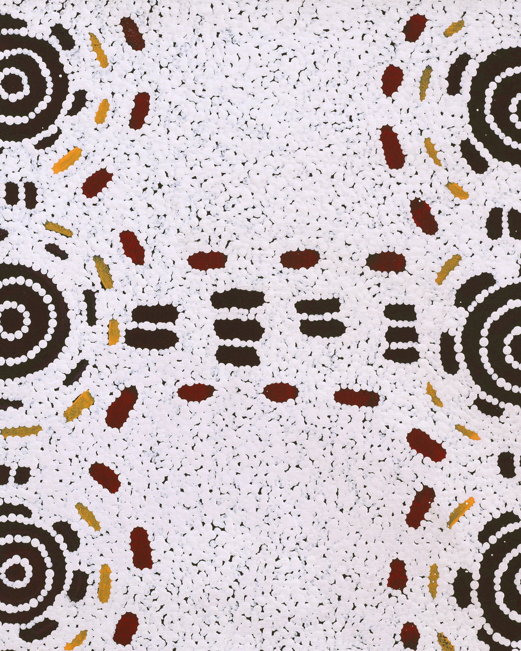 Aboriginal Artwork by Kara Napangardi Ross, Pamapardu Jukurrpa (Flying Ant Dreaming) - Warntungurru, 91x46cm