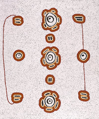 Aboriginal Artwork by Kara Napangardi Ross, Pamapardu Jukurrpa (Flying Ant Dreaming) - Warntungurru, 91x76cm