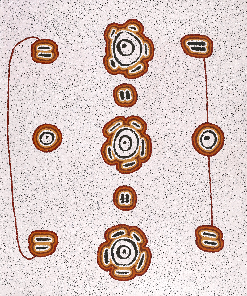 Aboriginal Artwork by Kara Napangardi Ross, Pamapardu Jukurrpa (Flying Ant Dreaming) - Warntungurru, 91x76cm