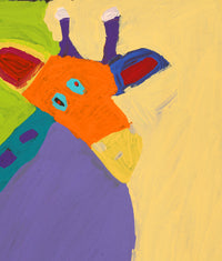 Aboriginal Artwork by Karen Napaljarri Barnes, Giraffes, 107x91cm