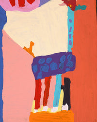 Aboriginal Artwork by Karen Napaljarri Barnes, Giraffes, 107x91cm