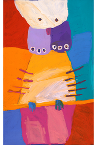 Aboriginal Artwork by Karen Napaljarri Barnes, Ngatijirri Jukurrpa (Budgerigar Dreaming), 122x76cm