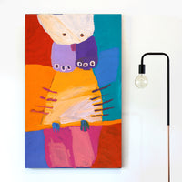 Aboriginal Artwork by Karen Napaljarri Barnes, Ngatijirri Jukurrpa (Budgerigar Dreaming), 122x76cm