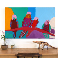 Aboriginal Artwork by Karen Napaljarri Barnes, Ngatijirri Jukurrpa (Budgerigar Dreaming), 122x76cm