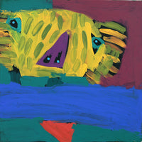 Aboriginal Artwork by Karen Napaljarri Barnes, Bird, 30x30cm