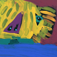 Aboriginal Artwork by Karen Napaljarri Barnes, Bird, 30x30cm