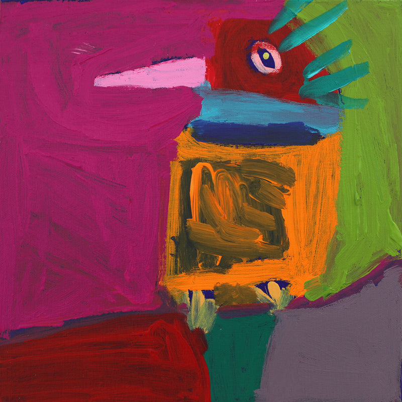 Aboriginal Artwork by Karen Napaljarri Barnes, Bird, 30x30cm